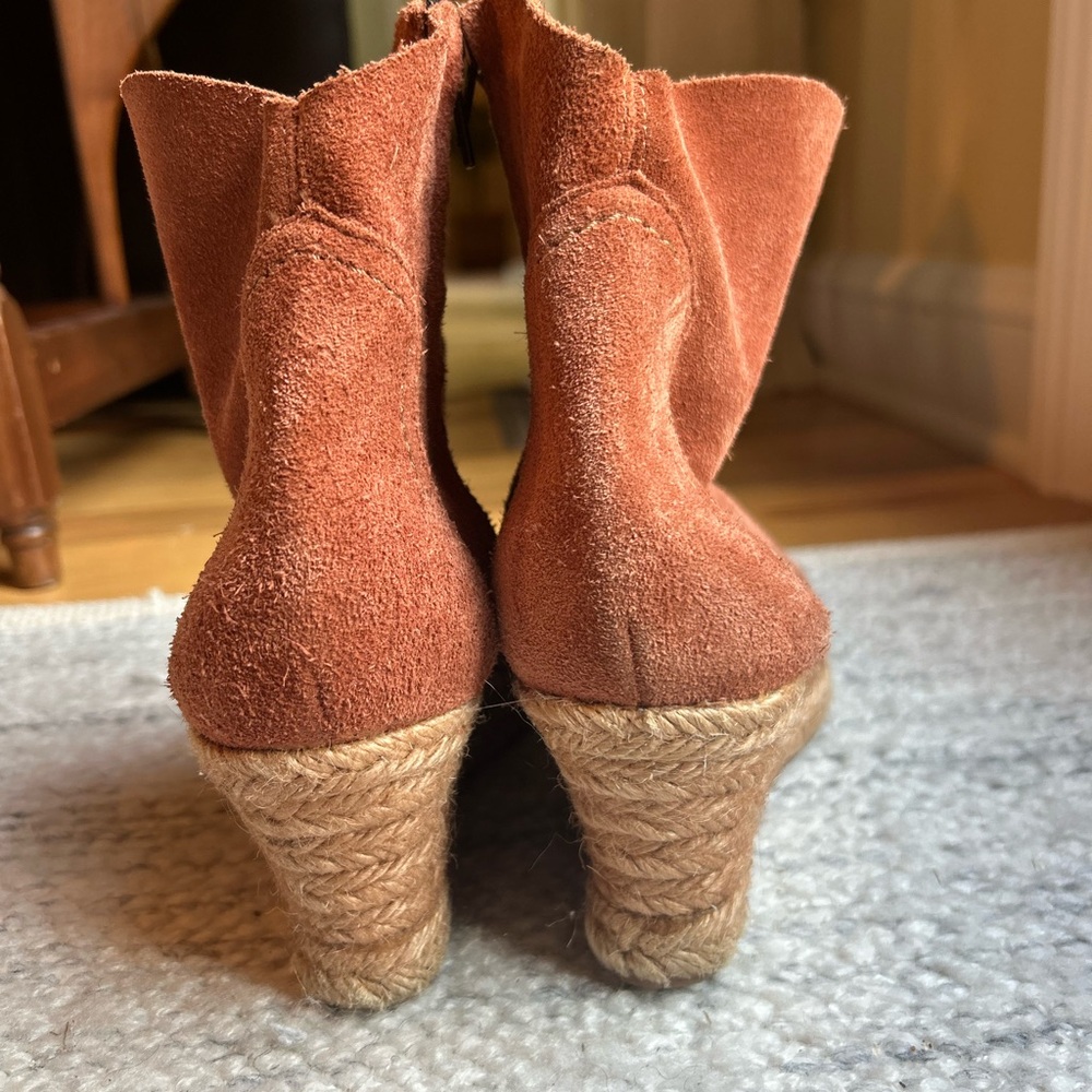 Anthropologie Holding Horses Mamba Women’s Suede Ankle Wedge Boots - Picture 4 of 14